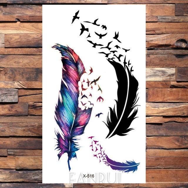 Cute Black Birds Temporary Waterproof Stickers Tattoo Flower Body Elegant Bird Butterfly Style For Womens - STEVVEX Beauty - 103, Animal Tattoo, Arm Tattoo, Back Tattoo, Beauty, Big Flowers Tattoo, Big Tattoo, Bird Tattoo, Black Tattoos, Body Tattoo, Butterfly Tattoo, Colorful Tattoo, Fashion Tattoo, Feather Tattoo, Flower Tattoo, Girls Tattoo, Leg Tattoo, Luxury Tattoo, Small Tattoo, Stylish Tattoo, Tattoo, Tiger Tattoo, Waterproof Tattoo, Women Tattoo - Stevvex.com