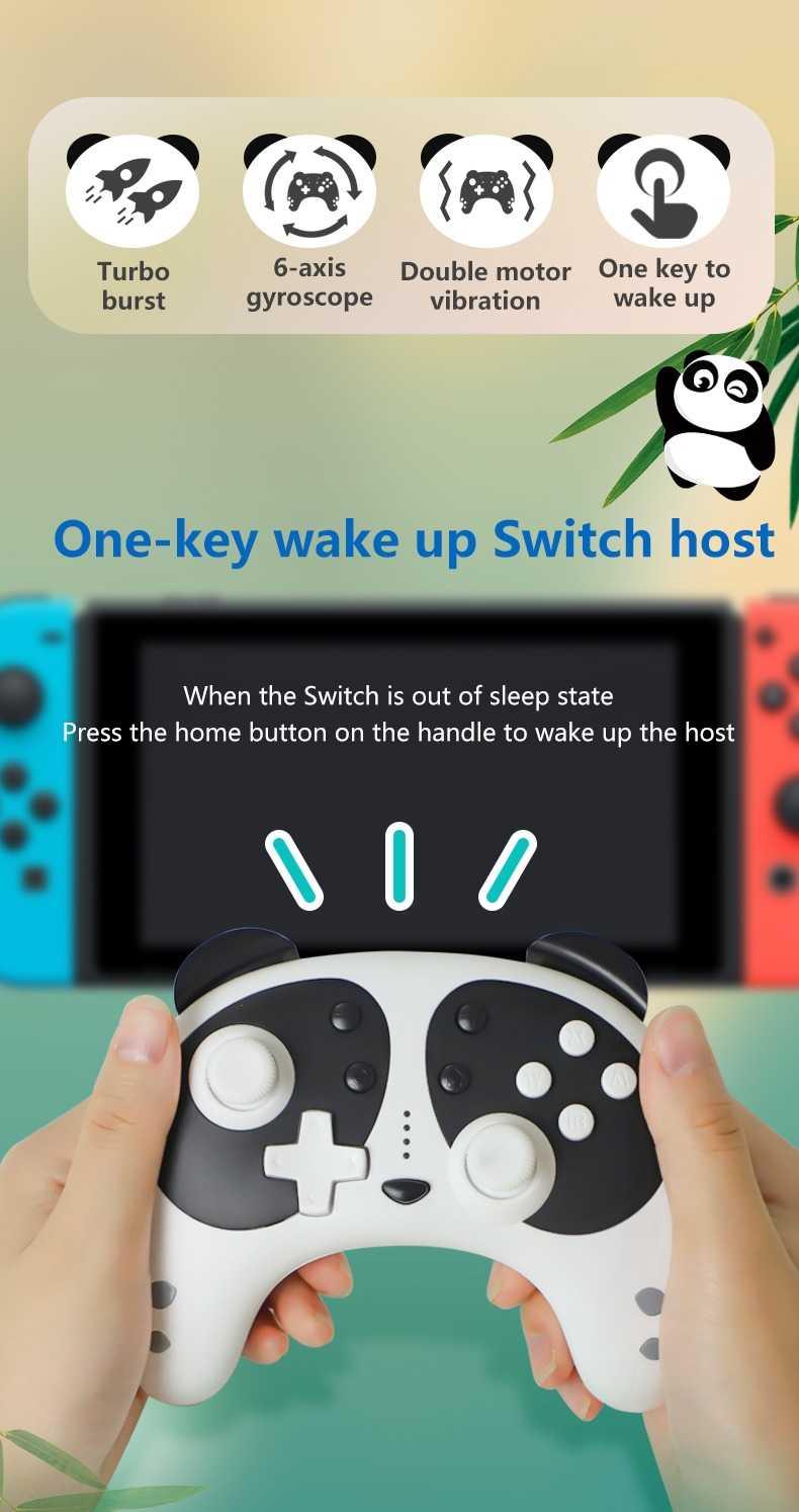 Cute Black White Joystick Wireless Bluetooth Panda Joystick Remote Controller Gamepad Compatible With For PC Laptop - STEVVEX Game - 221, all in one game controller, best quality joystick, bluetooth panda gamepad, compatible with mobile phone, Controller For Mobile Phone, controller for pc, game, Game Controller, gamepad joystick, gamepads for mobile, games accessories, joystick, joystick for games, lightweight Game Pad, portable Game Pad, remote controller, wireless panda gaepad - Stevvex.com