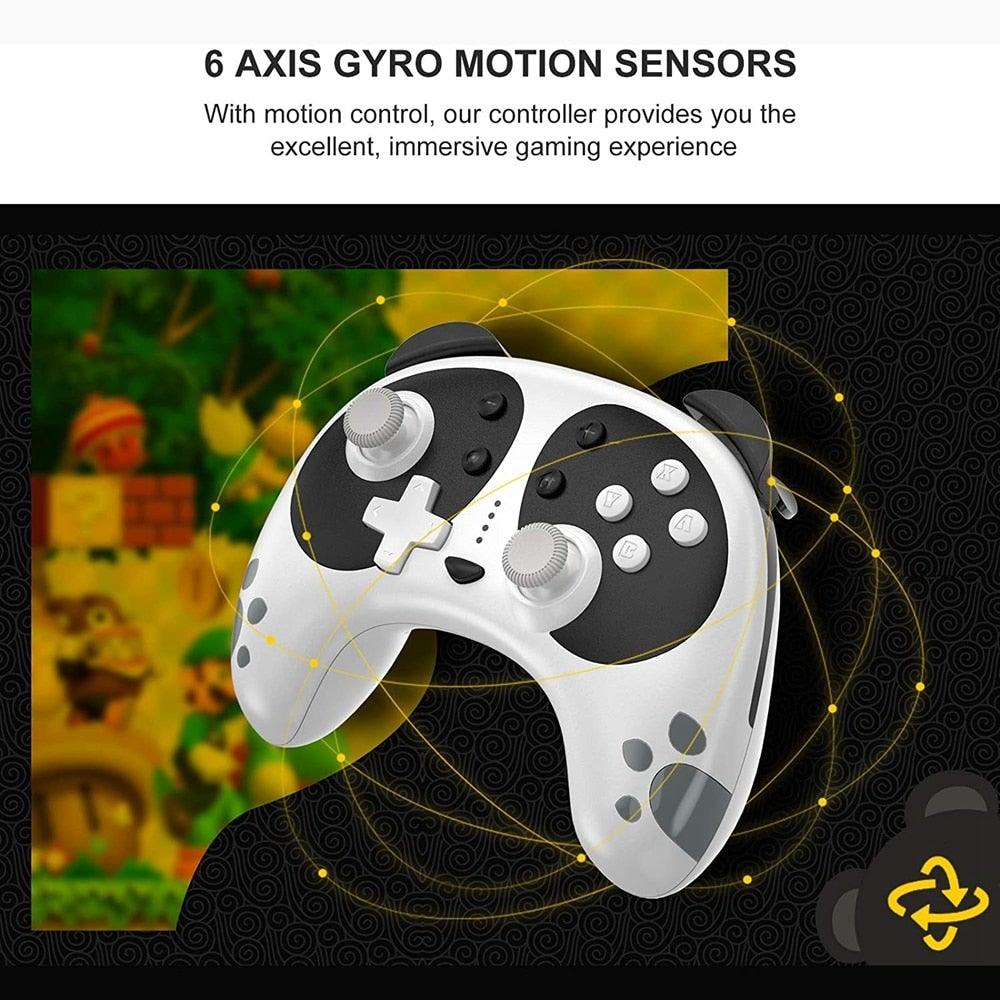 Cute Black White Joystick Wireless Bluetooth Panda Joystick Remote Controller Gamepad Compatible With For PC Laptop - STEVVEX Game - 221, all in one game controller, best quality joystick, bluetooth panda gamepad, compatible with mobile phone, Controller For Mobile Phone, controller for pc, game, Game Controller, gamepad joystick, gamepads for mobile, games accessories, joystick, joystick for games, lightweight Game Pad, portable Game Pad, remote controller, wireless panda gaepad - Stevvex.com