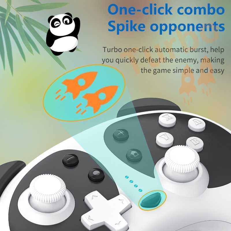 Cute Black White Joystick Wireless Bluetooth Panda Joystick Remote Controller Gamepad Compatible With For PC Laptop - STEVVEX Game - 221, all in one game controller, best quality joystick, bluetooth panda gamepad, compatible with mobile phone, Controller For Mobile Phone, controller for pc, game, Game Controller, gamepad joystick, gamepads for mobile, games accessories, joystick, joystick for games, lightweight Game Pad, portable Game Pad, remote controller, wireless panda gaepad - Stevvex.com