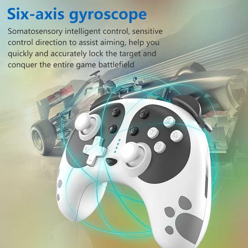 Cute Black White Joystick Wireless Bluetooth Panda Joystick Remote Controller Gamepad Compatible With For PC Laptop - STEVVEX Game - 221, all in one game controller, best quality joystick, bluetooth panda gamepad, compatible with mobile phone, Controller For Mobile Phone, controller for pc, game, Game Controller, gamepad joystick, gamepads for mobile, games accessories, joystick, joystick for games, lightweight Game Pad, portable Game Pad, remote controller, wireless panda gaepad - Stevvex.com