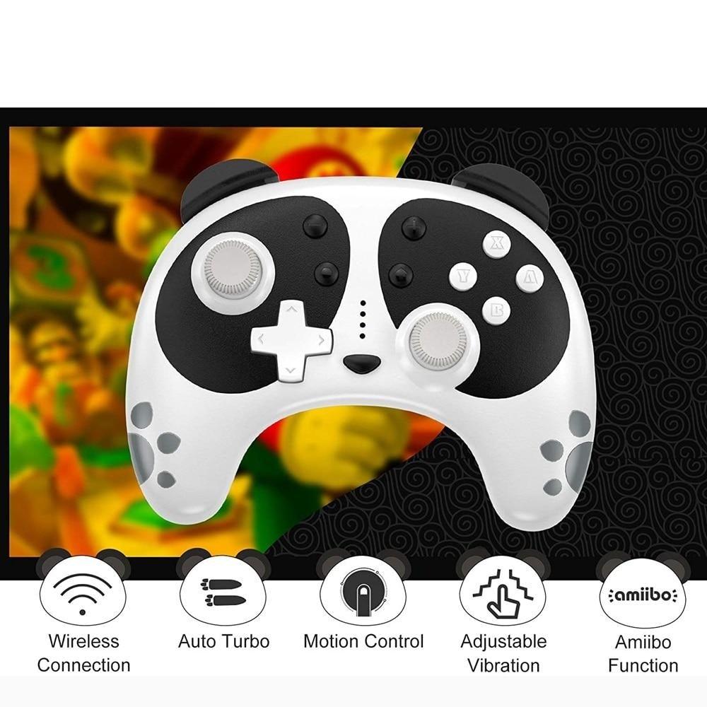 Cute Black White Joystick Wireless Bluetooth Panda Joystick Remote Controller Gamepad Compatible With For PC Laptop - STEVVEX Game - 221, all in one game controller, best quality joystick, bluetooth panda gamepad, compatible with mobile phone, Controller For Mobile Phone, controller for pc, game, Game Controller, gamepad joystick, gamepads for mobile, games accessories, joystick, joystick for games, lightweight Game Pad, portable Game Pad, remote controller, wireless panda gaepad - Stevvex.com