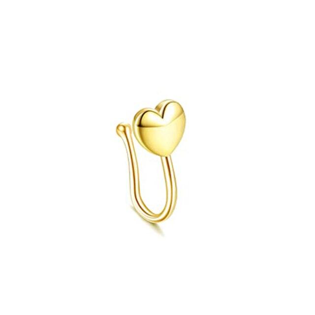 Cute Bunny Nose Ring Clip On Nose Cross Stainless Steel Heart Non Piercing Butterfly Nose Cuff Clip Cuff Clip Brand Design Bunny Nose Non Pierced Without Hole Nose Ring Clip On Nose Hoop Ring Stainless Steel Non-Piercing Jewelry Piercing Nez