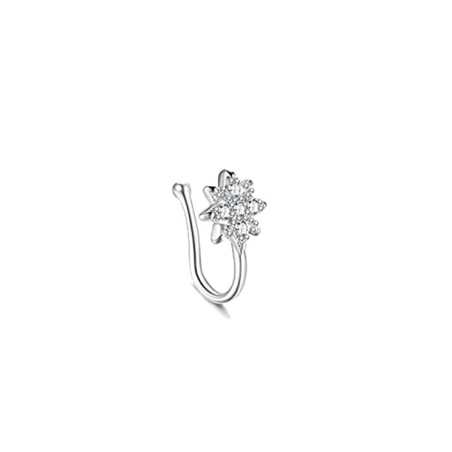 Cute Bunny Nose Ring Clip On Nose Cross Stainless Steel Heart Non Piercing Butterfly Nose Cuff Clip Cuff Clip Brand Design Bunny Nose Non Pierced Without Hole Nose Ring Clip On Nose Hoop Ring Stainless Steel Non-Piercing Jewelry Piercing Nez