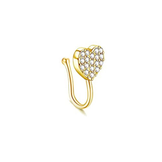 Cute Bunny Nose Ring Clip On Nose Cross Stainless Steel Heart Non Piercing Butterfly Nose Cuff Clip Cuff Clip Brand Design Bunny Nose Non Pierced Without Hole Nose Ring Clip On Nose Hoop Ring Stainless Steel Non-Piercing Jewelry Piercing Nez