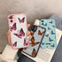 Cute Butterfly Pattern Phone Case For iphone 11 12 13 14 Pro Max X XS XR 7 8 Plus SE2 Hard Matte Shockproof Back Cover Clear Matte Soft Bumper Case Cute Animal Print Pattern Design Women Girls Teen Hard PC Back Protective Phone Cover