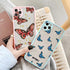 Cute Butterfly Pattern Phone Case For iphone 11 12 13 14 Pro Max X XS XR 7 8 Plus SE2 Hard Matte Shockproof Back Cover Clear Matte Soft Bumper Case Cute Animal Print Pattern Design Women Girls Teen Hard PC Back Protective Phone Cover