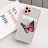 Cute Butterfly Pattern Phone Case For iphone 11 12 13 14 Pro Max X XS XR 7 8 Plus SE2 Hard Matte Shockproof Back Cover Clear Matte Soft Bumper Case Cute Animal Print Pattern Design Women Girls Teen Hard PC Back Protective Phone Cover