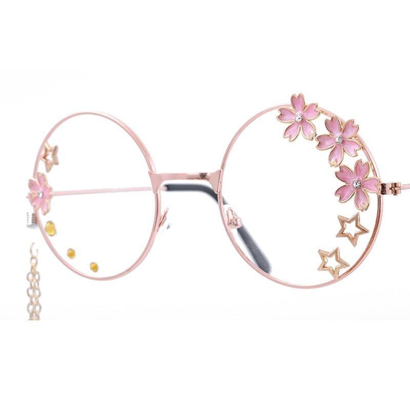 Cute Clear Optical Glasses Frame Women Round Frame Retro Eyeglasses  Decoration Eyewear Blue Light Blocking Glasses Women Thick Round Rim Frame Ladies Eyeglasses