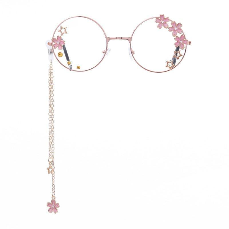 Cute Clear Optical Glasses Frame Women Round Frame Retro Eyeglasses  Decoration Eyewear Blue Light Blocking Glasses Women Thick Round Rim Frame Ladies Eyeglasses