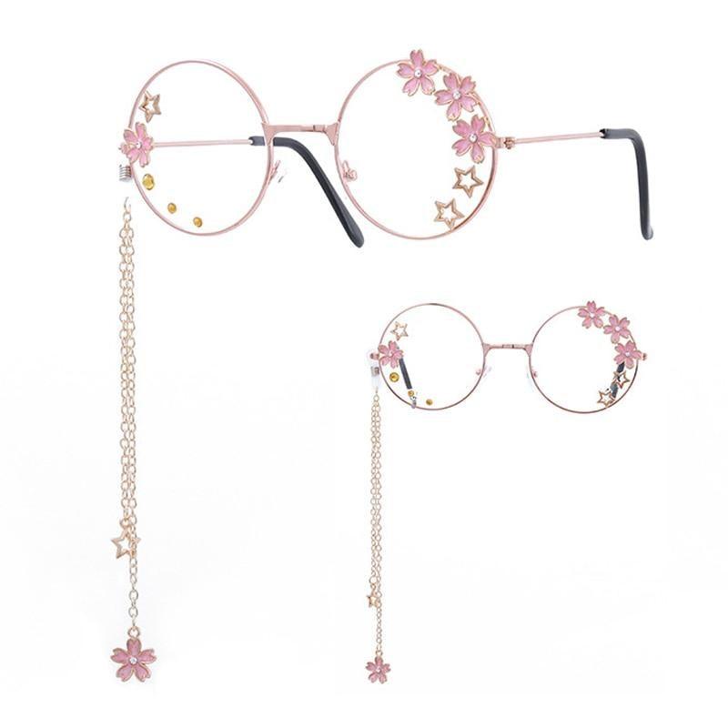 Cute Clear Optical Glasses Frame Women Round Frame Retro Eyeglasses  Decoration Eyewear Blue Light Blocking Glasses Women Thick Round Rim Frame Ladies Eyeglasses