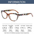 Cute Clear Optical Glasses Frame Women Square Frame Retro Eyeglasses High Definition Reading Glasses Unisex Anti Blue Light Eyeglasses Ultra Light PC Frames Glasses Vision Care Eyewear +1.00~4.00