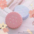 Cute Cookie Double Contact Lenses Box Blue Yellow Pink Contact Lens Case For Eyes Care Kit Holder Container Portable Travel Cookie Shaped Contact Lens Case Travel Contact Lens Box With Mirror Eye Care Kit Holder