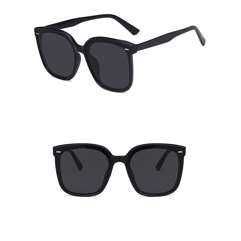 Cute Design Stylish Female Big Face Thin Square Shape Sunglasses Round Shape Face Glasses Trendy Retro Style Sunglasses For Men & Women UV400 Glasses