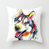 Cute Dog Peachskin Pillowcase Cover Kids Gift  Animals Puppy Pet Dog Painting Cotton Linen Throw Pillow Case Cushion Cover Square Animal Pillow Covers Home Decor Pillows Covers Pillowcase 45x45CM