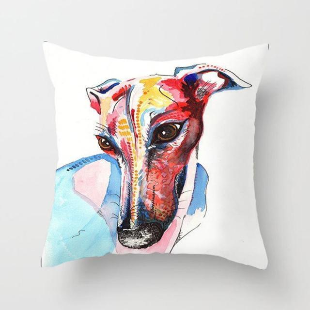 Cute Dog Peachskin Pillowcase Cover Kids Gift  Animals Puppy Pet Dog Painting Cotton Linen Throw Pillow Case Cushion Cover Square Animal Pillow Covers Home Decor Pillows Covers Pillowcase 45x45CM