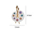 Cute Draw Palette Brooch Creative Rhinestone Pins Women Accessories New Style Luxury Scarf Sweater Shirt Brooch Pin Draw Palette Shape Women's Brooch Pins Fashion Jewelry Accessories