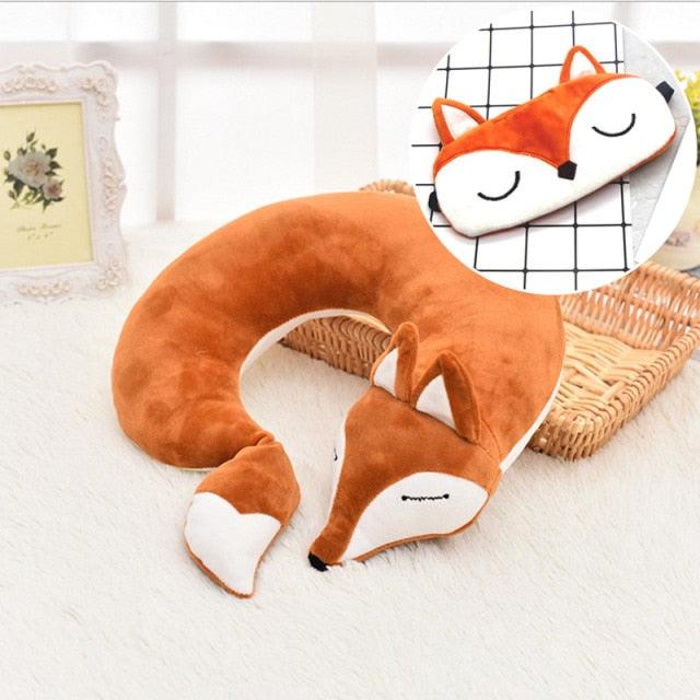 Cute Fox Animal Cotton Plush U Shape Neck Pillow Travel Car Home Pillow Nap Animal Pillow Health Care with Eye Mask Cute Fox U Shaped Neck Pillow for Car Airplane Traveling ,Animal Plush Stuffed Travel Pillow Travel Pillows Cartoon Planes Fox Animal - ALLURELATION - 552, Animal Cotton Plush, Car Pillows, Cotton Plush, Cute Fox Neck Pillow, Cute Fox U Shaped Neck Pillow, Cute FoxPillow, Eye Mask, Neck Pillow, Pillow Health Care, Travel Pillows, U Shape Neck Pillow - Stevvex.com