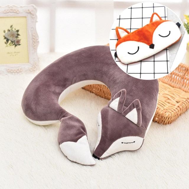 Cute Fox Animal Cotton Plush U Shape Neck Pillow Travel Car Home Pillow Nap Animal Pillow Health Care with Eye Mask Cute Fox U Shaped Neck Pillow for Car Airplane Traveling ,Animal Plush Stuffed Travel Pillow Travel Pillows Cartoon Planes Fox Animal - ALLURELATION - 552, Animal Cotton Plush, Car Pillows, Cotton Plush, Cute Fox Neck Pillow, Cute Fox U Shaped Neck Pillow, Cute FoxPillow, Eye Mask, Neck Pillow, Pillow Health Care, Travel Pillows, U Shape Neck Pillow - Stevvex.com