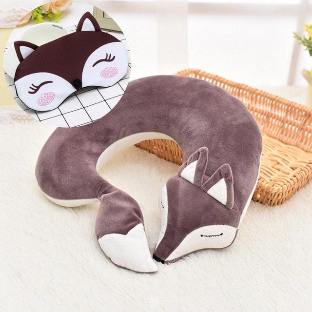 Cute Fox Animal Cotton Plush U Shape Neck Pillow Travel Car Home Pillow Nap Animal Pillow Health Care with Eye Mask Cute Fox U Shaped Neck Pillow for Car Airplane Traveling ,Animal Plush Stuffed Travel Pillow Travel Pillows Cartoon Planes Fox Animal - ALLURELATION - 552, Animal Cotton Plush, Car Pillows, Cotton Plush, Cute Fox Neck Pillow, Cute Fox U Shaped Neck Pillow, Cute FoxPillow, Eye Mask, Neck Pillow, Pillow Health Care, Travel Pillows, U Shape Neck Pillow - Stevvex.com