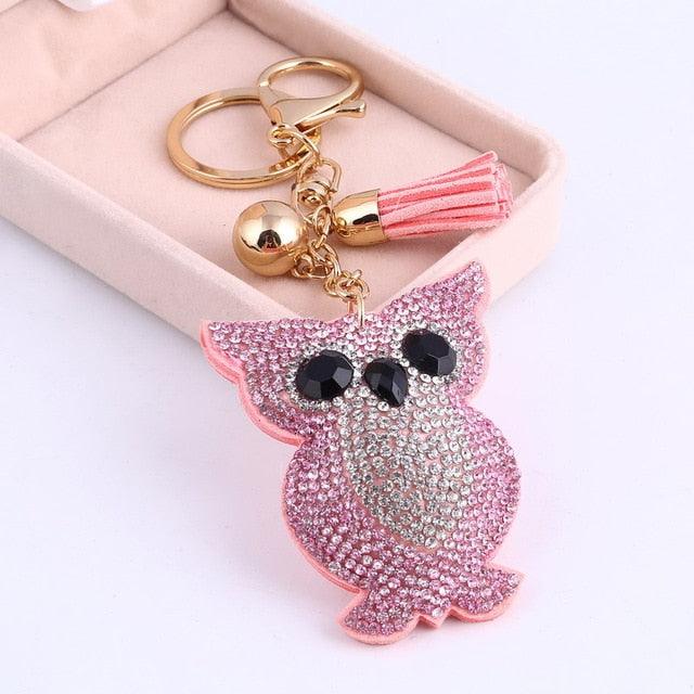 Cute Leather Heart Tassel Key Holder Metal Crystal Key Chain Keyring Rhinestone Heart Shape Keychains Glitter Crystal Heart Tassel Keychains Charm Keychain Bag Auto Pendant Gift