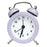 Cute Mini Metal Round Alarm Clock Desk Table Electronic Digital Clock Twin Bell Alarm Clock Metal Frame 3D Dial with Backlight Function Desk Table Clock for Home & Office Bedroom Living Room Alarm Clock Creative Home Decoration