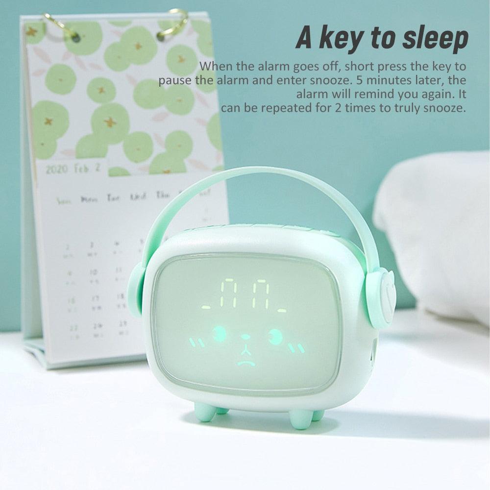 Cute Night Light Alarm Clock Timing Countdown Alarm Clock  Kids Alarm Clock Pink for Girls Bedroom Ok to Wake Children's Sleep Trainer Wake Up Light & Night Light LED Smart Kids Alarm Clock Night Light For Home Decor