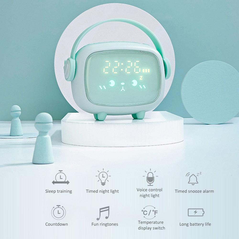 Cute Night Light Alarm Clock Timing Countdown Alarm Clock  Kids Alarm Clock Pink for Girls Bedroom Ok to Wake Children's Sleep Trainer Wake Up Light & Night Light LED Smart Kids Alarm Clock Night Light For Home Decor