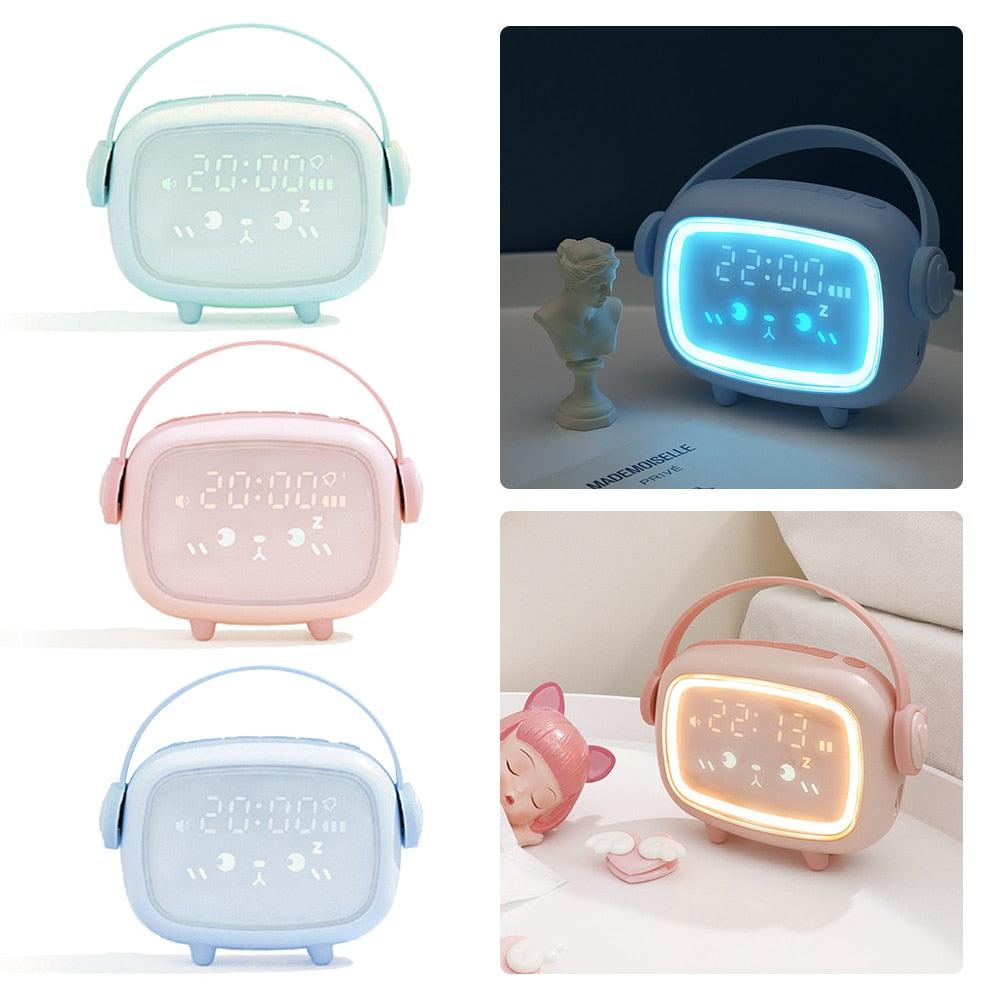 Cute Night Light Alarm Clock Timing Countdown Alarm Clock  Kids Alarm Clock Pink for Girls Bedroom Ok to Wake Children's Sleep Trainer Wake Up Light & Night Light LED Smart Kids Alarm Clock Night Light For Home Decor