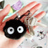 Cute Plush Spirited Away Keychain Bunny Soot Sprite Plush Keychain My Neighbor Briquettes Keychain School Bag Accessories