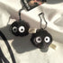 Cute Plush Spirited Away Keychain Bunny Soot Sprite Plush Keychain My Neighbor Briquettes Keychain School Bag Accessories