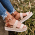 Cute Summer Women Golden Sandals Platform Heels Cross Strap Ankle Lace Beach Party Shoes Open Toe Ankle Platform Strap Casual Shoes Platform Wrap Rubber Sole Flat Sandal