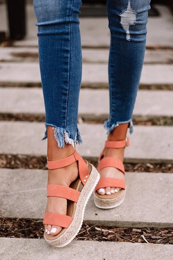 Cute Summer Women Golden Sandals Platform Heels Cross Strap Ankle Lace Beach Party Shoes Open Toe Ankle Platform Strap Casual Shoes Platform Wrap Rubber Sole Flat Sandal