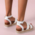 Cute Summer Women Golden Sandals Platform Heels Cross Strap Ankle Lace Beach Party Shoes Open Toe Ankle Platform Strap Casual Shoes Platform Wrap Rubber Sole Flat Sandal