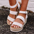 Cute Summer Women Golden Sandals Platform Heels Cross Strap Ankle Lace Beach Party Shoes Open Toe Ankle Platform Strap Casual Shoes Platform Wrap Rubber Sole Flat Sandal