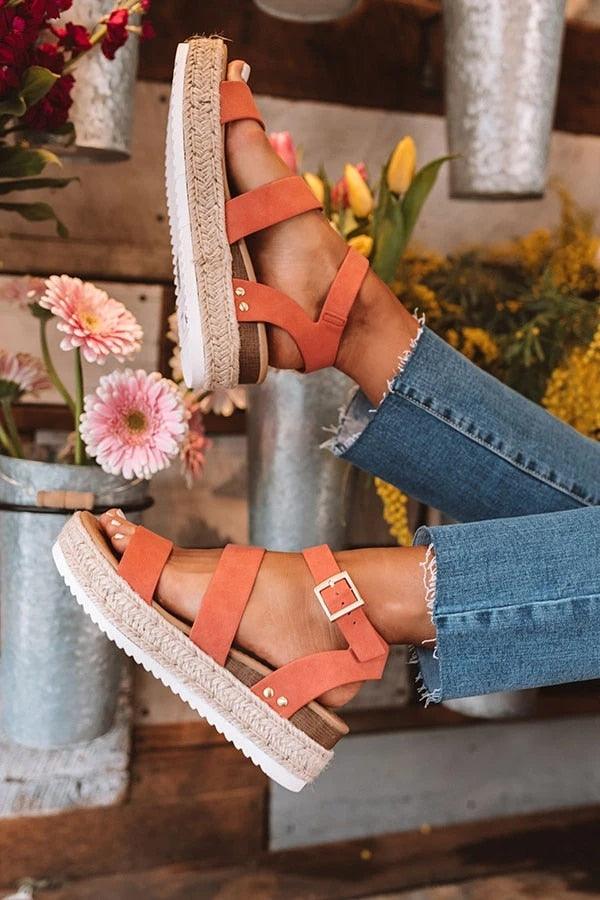 Cute Summer Women Golden Sandals Platform Heels Cross Strap Ankle Lace Beach Party Shoes Open Toe Ankle Platform Strap Casual Shoes Platform Wrap Rubber Sole Flat Sandal