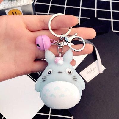 Cute Totoro Animal Trinket Metal  Keyring Fur Pendent Charm  Keychain Women Key Chains Car Bag For Men Women Totoro Shape Metal Key Chain