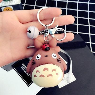 Cute Totoro Animal Trinket Metal  Keyring Fur Pendent Charm  Keychain Women Key Chains Car Bag For Men Women Totoro Shape Metal Key Chain