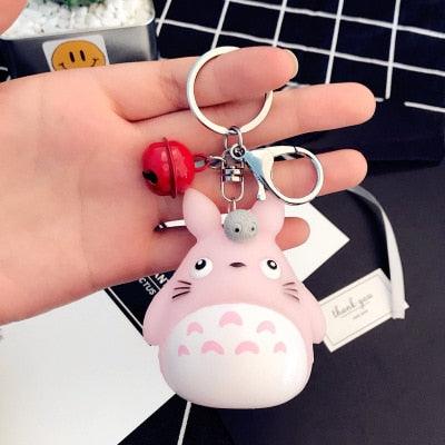 Cute Totoro Animal Trinket Metal  Keyring Fur Pendent Charm  Keychain Women Key Chains Car Bag For Men Women Totoro Shape Metal Key Chain