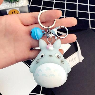 Cute Totoro Animal Trinket Metal  Keyring Fur Pendent Charm  Keychain Women Key Chains Car Bag For Men Women Totoro Shape Metal Key Chain