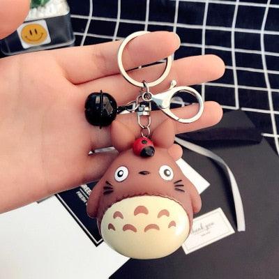 Cute Totoro Animal Trinket Metal  Keyring Fur Pendent Charm  Keychain Women Key Chains Car Bag For Men Women Totoro Shape Metal Key Chain