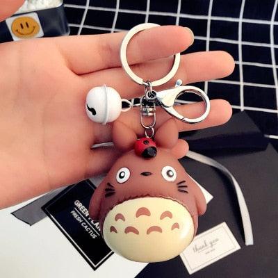 Cute Totoro Animal Trinket Metal  Keyring Fur Pendent Charm  Keychain Women Key Chains Car Bag For Men Women Totoro Shape Metal Key Chain