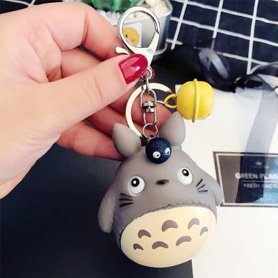 Cute Totoro Animal Trinket Metal  Keyring Fur Pendent Charm  Keychain Women Key Chains Car Bag For Men Women Totoro Shape Metal Key Chain