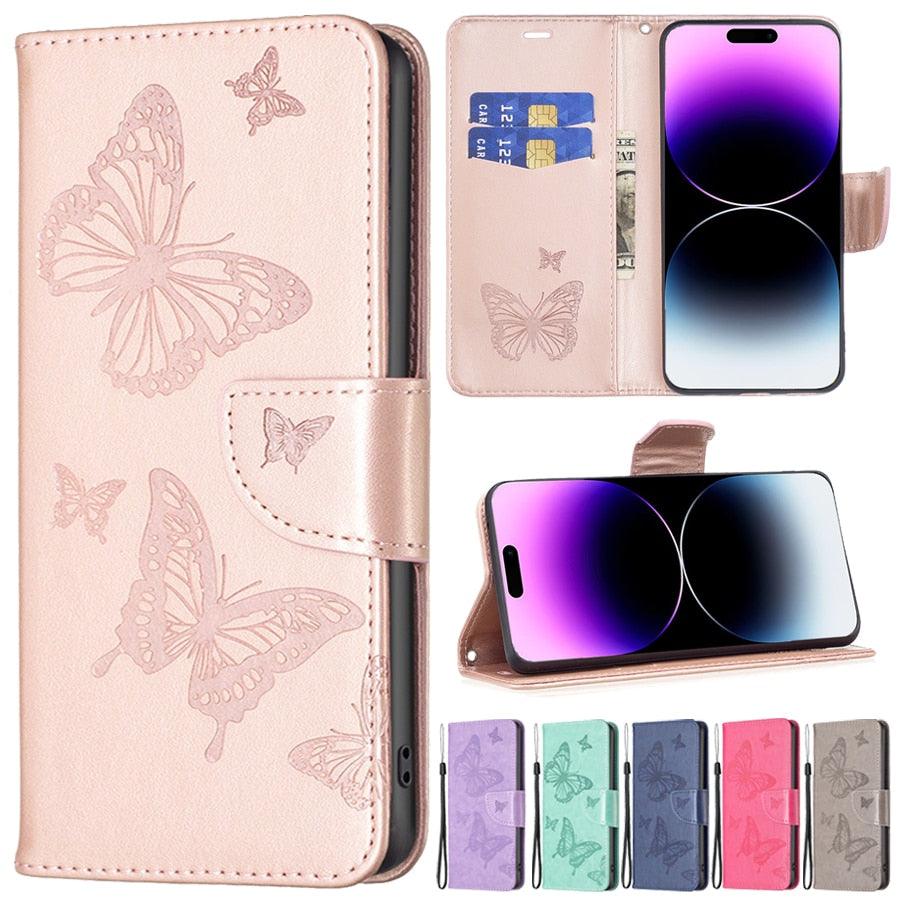 Cute Wallet Flip Leather Case For iPhone 14 Pro Max 13 Pro Max 12 Pro Max 11 Pro Max Leather Case Flip Wallet Protective Case Cover