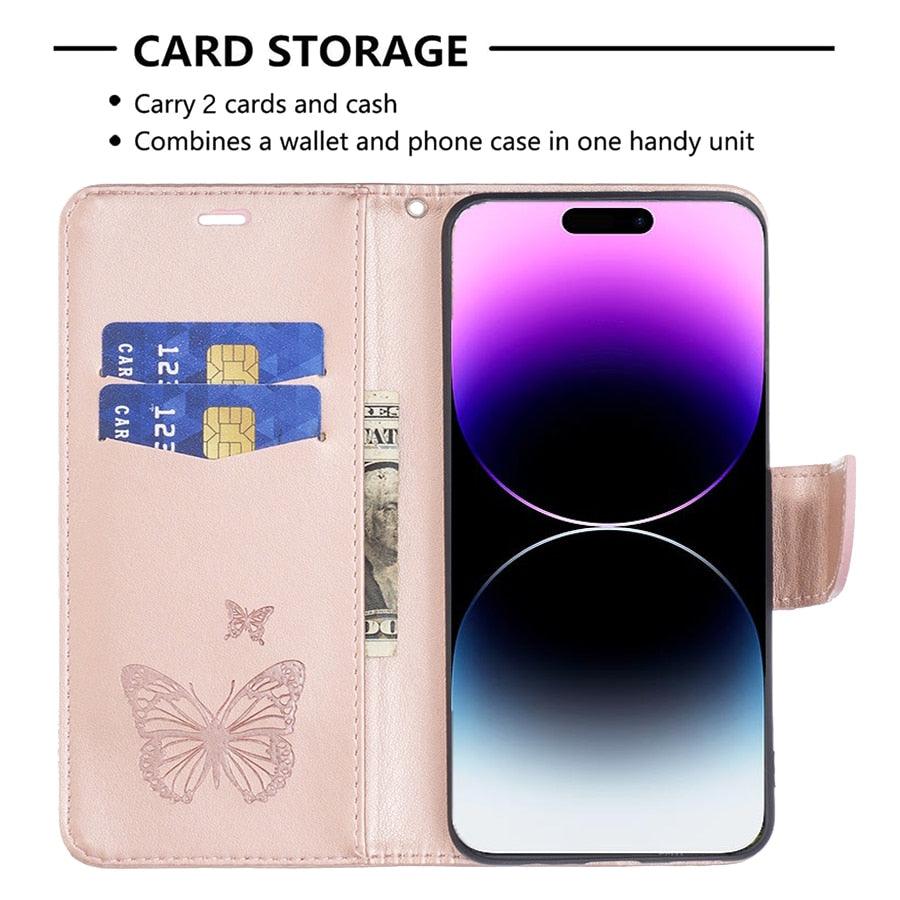 Cute Wallet Flip Leather Case For iPhone 14 Pro Max 13 Pro Max 12 Pro Max 11 Pro Max Leather Case Flip Wallet Protective Case Cover