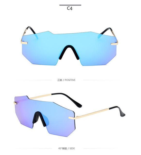 Cycling Glasseses Sports Sunglasses UV400 Protection Baseball Fishing Ski Running Go Unisex Polarized Rectangle Shape Sunglasses For Men & Women Retro Shape Mirror Frameless Glasses