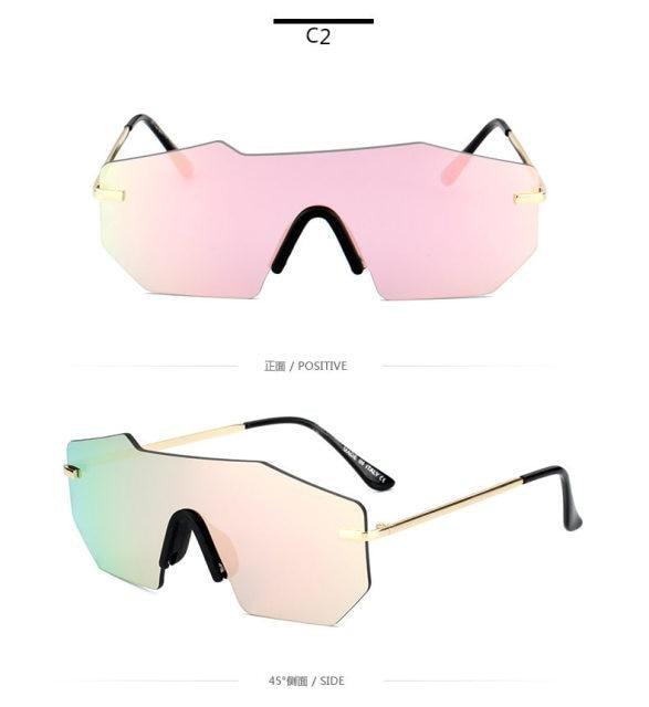 Cycling Glasseses Sports Sunglasses UV400 Protection Baseball Fishing Ski Running Go Unisex Polarized Rectangle Shape Sunglasses For Men & Women Retro Shape Mirror Frameless Glasses