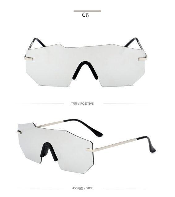 Cycling Glasseses Sports Sunglasses UV400 Protection Baseball Fishing Ski Running Go Unisex Polarized Rectangle Shape Sunglasses For Men & Women Retro Shape Mirror Frameless Glasses