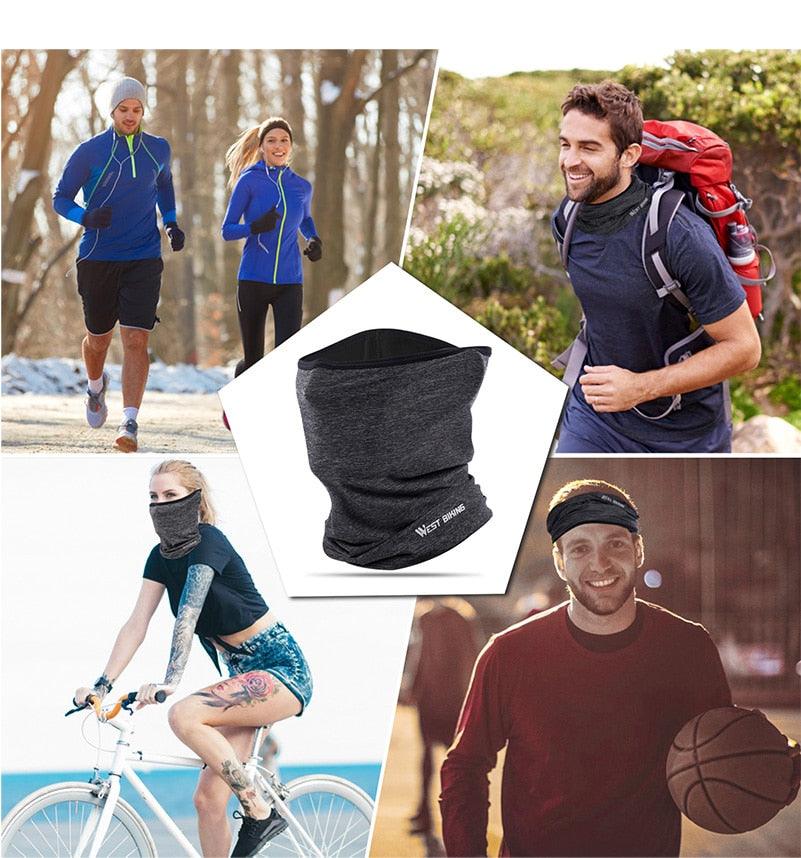 Cycling Headwear Winter Men Anti-sweat Breathable Cycling Face Cover Running Bicycle Bandana Sports Scarf Headband Neck Gaiter Face Mask Scarf Dust Sun Protection Cool Lightweight Windproof Breathable Fishing Hiking Running Cycling