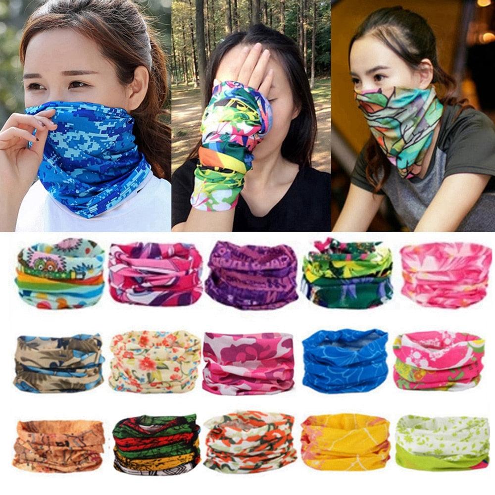 Cycling Mask Outdoor Sports Magic Head Scarf Printing Headband Bike Wrist Band Bandana for Windproof Sunscreen Bike Masks Bandanas Women Men Neck Gaiter Cover Turban Multipurpose Balaclava Elastic UV Face Shields for Women